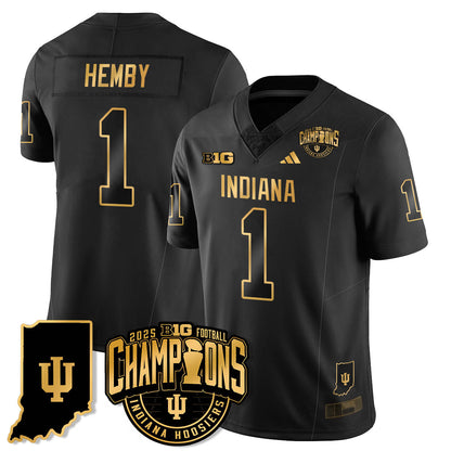 IND Vapor Limited Football Gold Jersey - Big 10 Champions - All Stitched