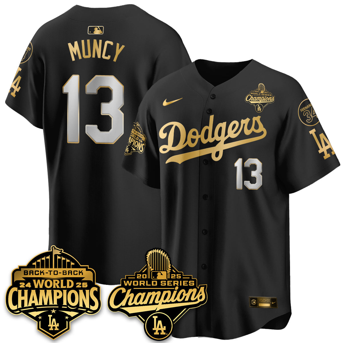 LAD 2025 World Series Champions Jersey - All Stitched