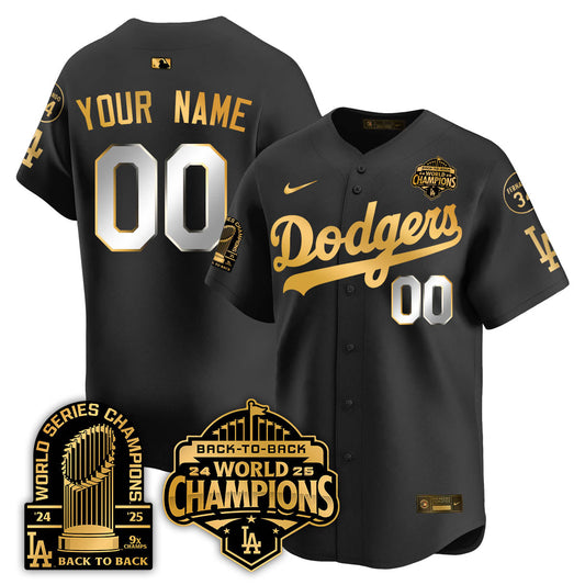 Custom LAD 2025 World Series Champions Jersey - 9x Champs - All Stitched