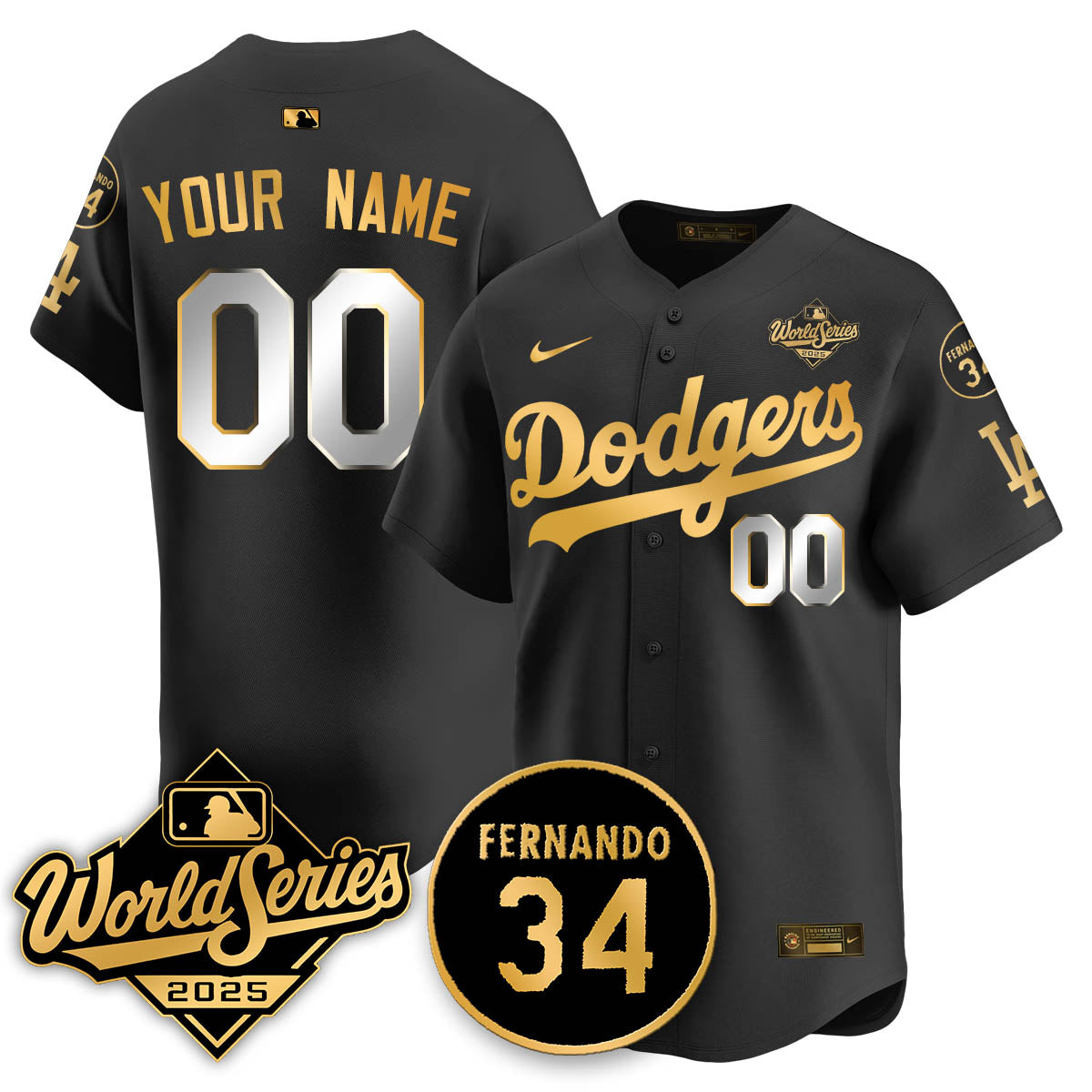 LAD 2025 National League Champions Custom Jersey - All Stitched