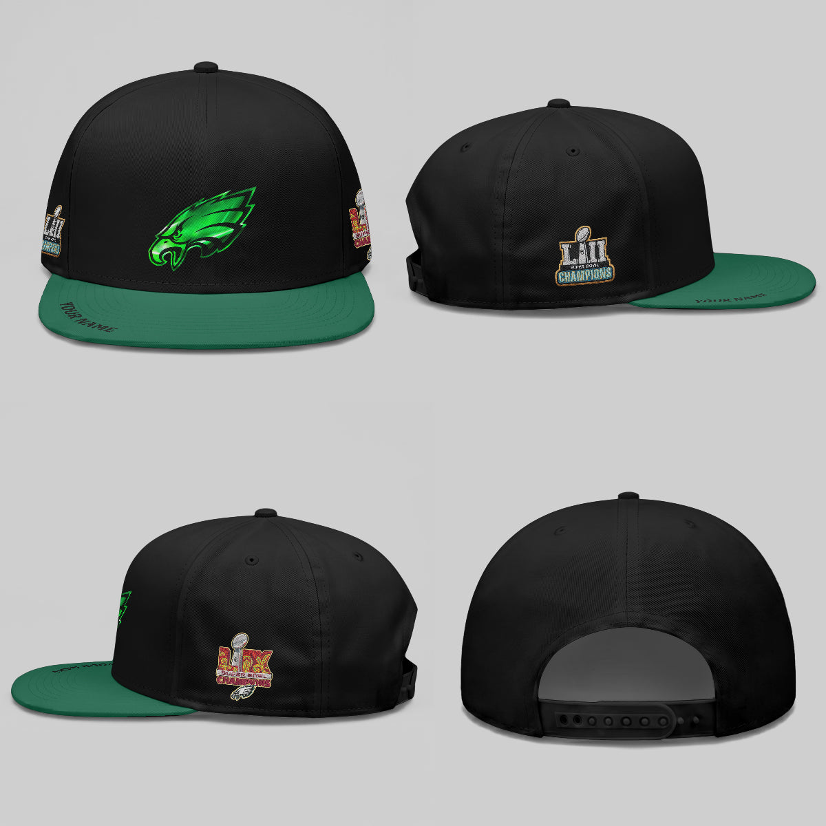 Philadelphia Eagles Fangear Custom Snapback Cap - Printed