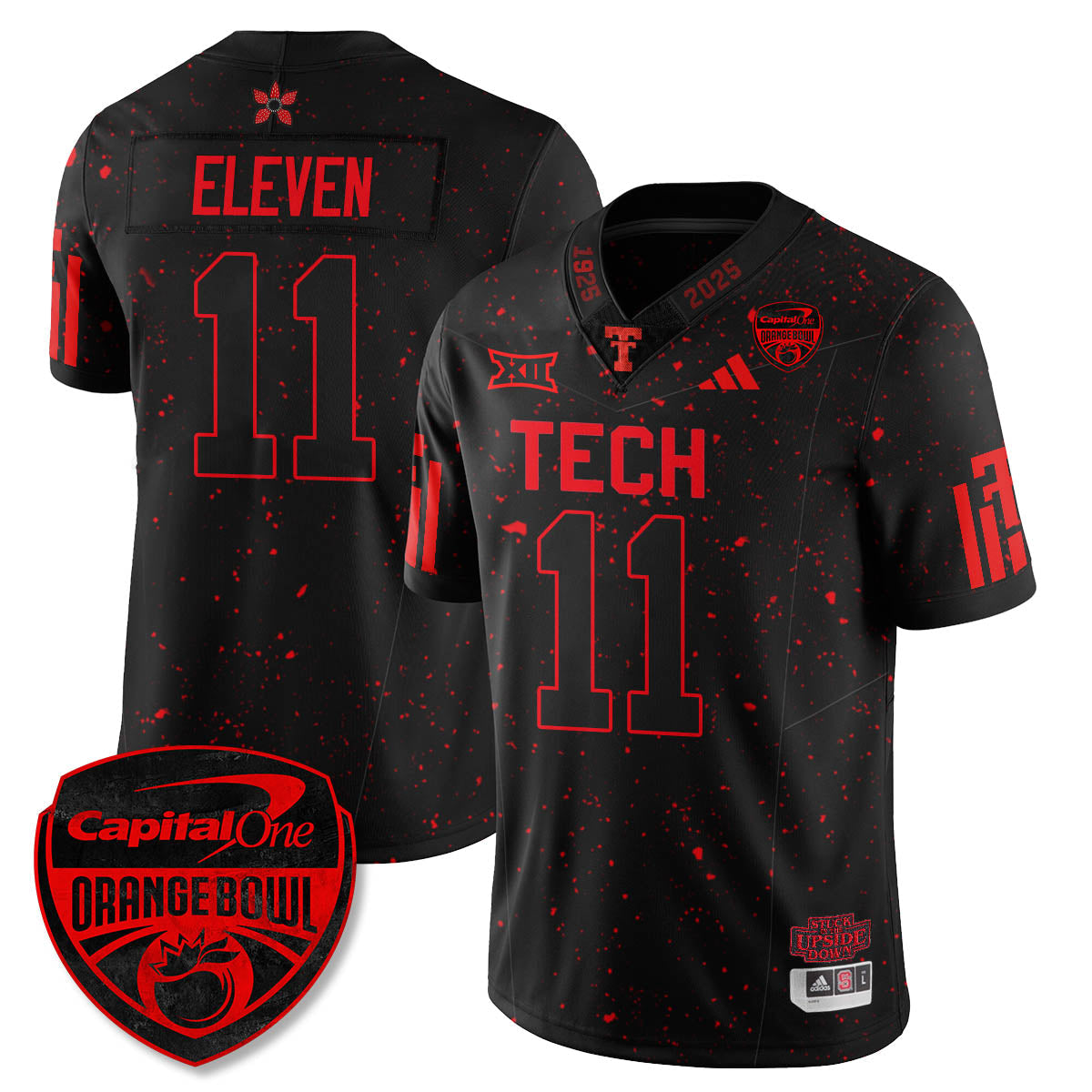 TTU Stranger Things Vapor Limited Football Jersey - Orange Bowl - All Stitched