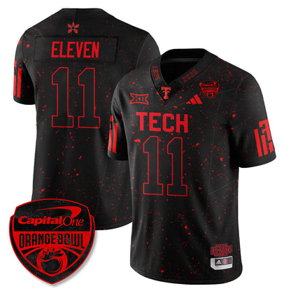 TTU Stranger Things Vapor Limited Football Jersey - Orange Bowl - All Stitched