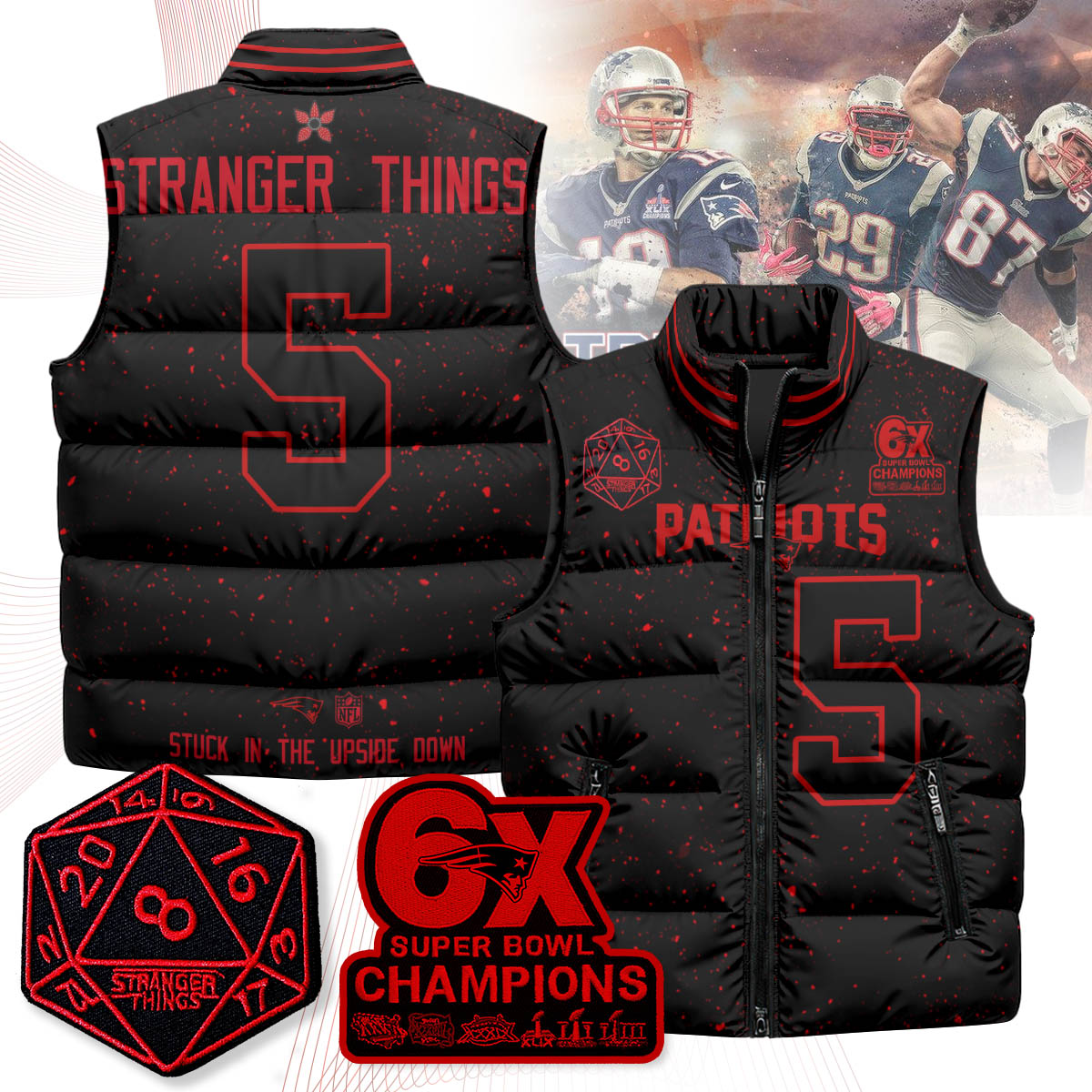 NE 'Stranger Things Edition' Unisex Puffer Vest