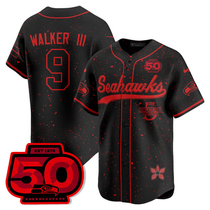 SEA Stranger Things Vapor Limited Baseball Jersey - All Stitched