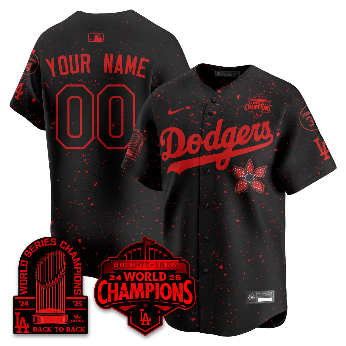 Custom LAD 2025 Champions x Stranger Things x 9x Champs Vapor Premier Jersey - All Stitched