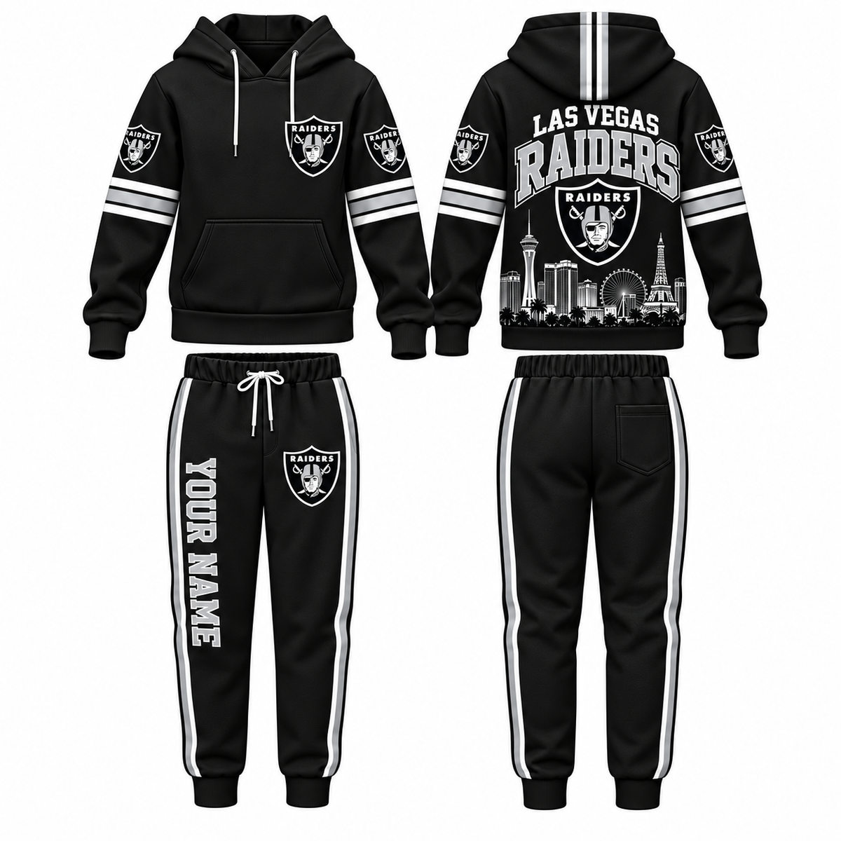 LVR Streetwear Custom Hoodie Pants Set - Printed
