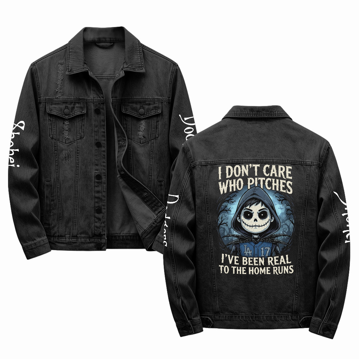 LAD Fan #17 Skellington Edition Limited Denim Jacket - Printed