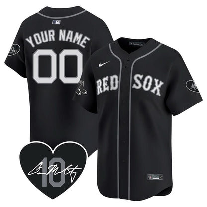 Red Sox Custom Jersey - Memorial Patch - All Stitched