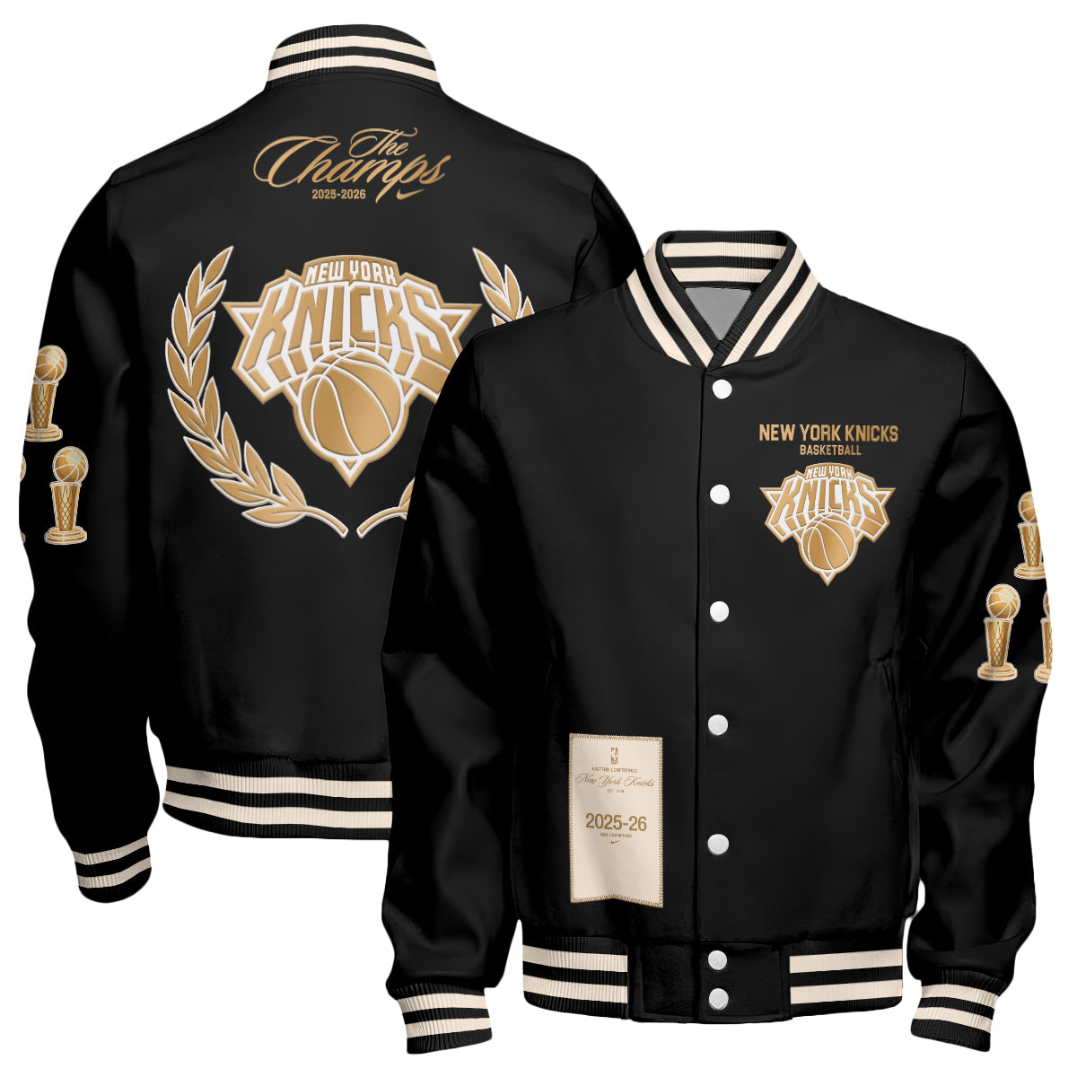 New York Knicks Champions 25/26 Limited Edition Varsity Jacket - Printed