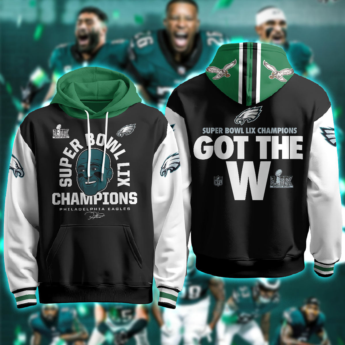 Philadelphia Eagles Super Bowl LIX Champions Hoodie