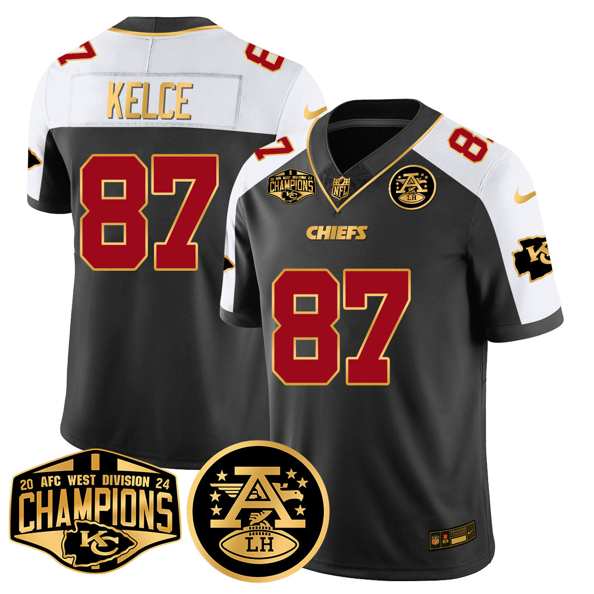 Chiefs 2024 AFC West Champions Jersey - All Stitched