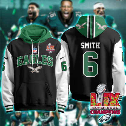 Philadelphia Eagles Super Bowl LIX Champions Hoodie - All Stitched