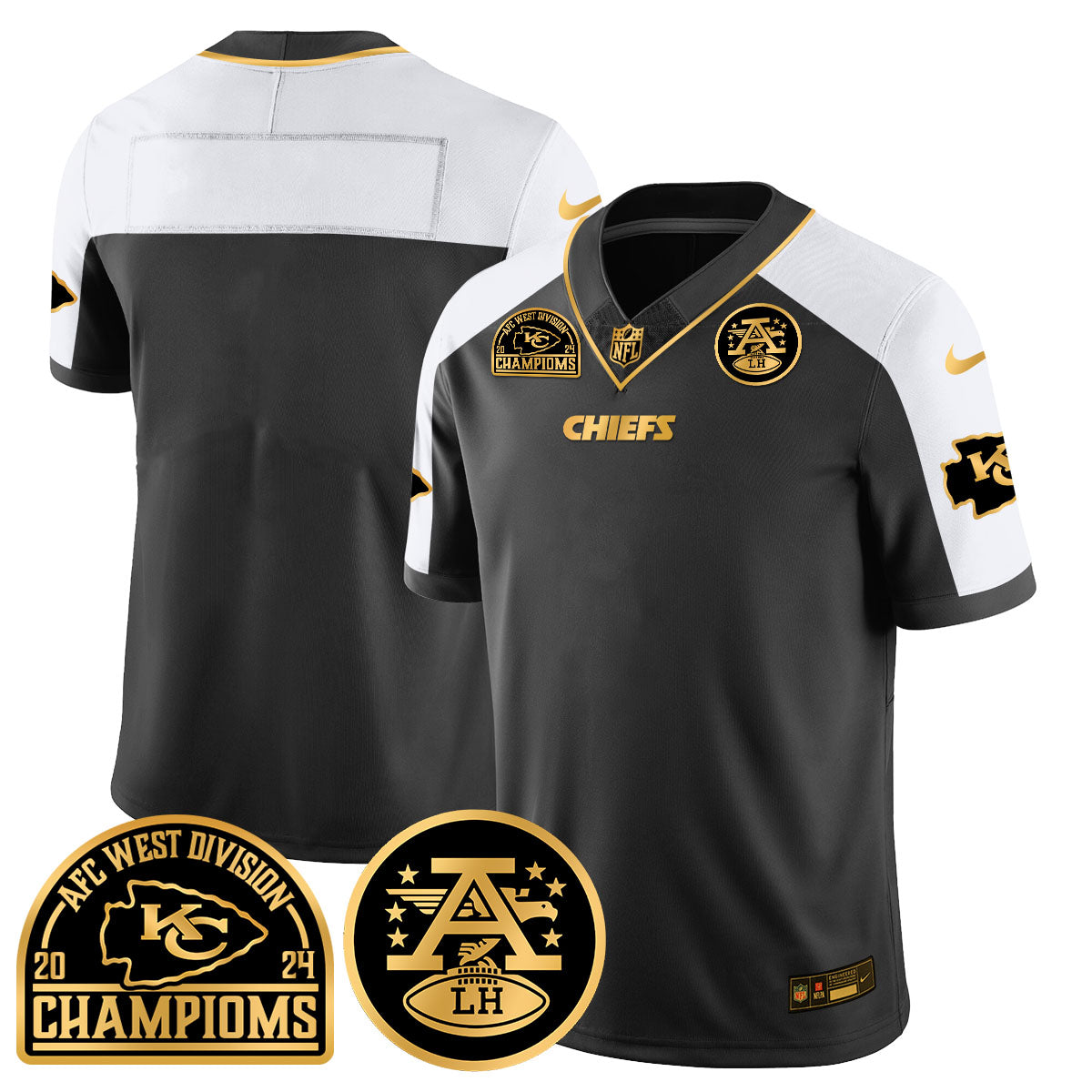 Chiefs 2024 AFC West Champs Jersey - All Stitched