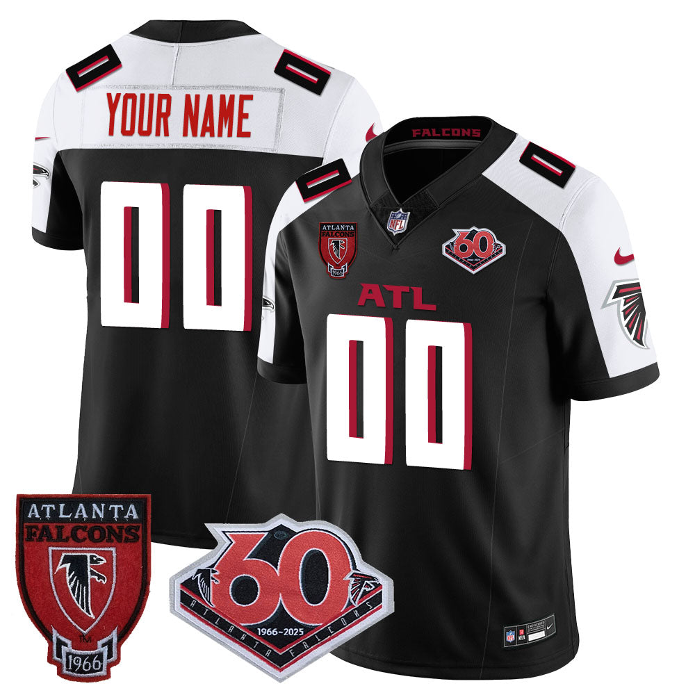 Atlanta Falcons 60th Season Vapor Limited Custom Jersey - All Stitched