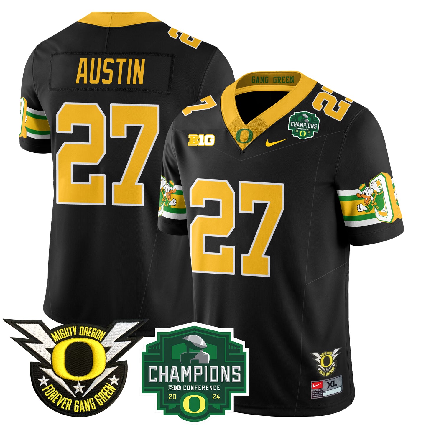 Oregon Ducks 2024 Big Ten Champions Jersey - All Stitched