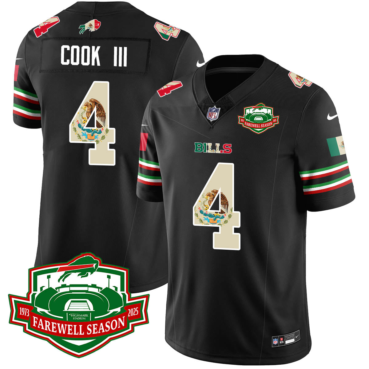 BUF Mexico Vapor Limited Jersey - All Stitched