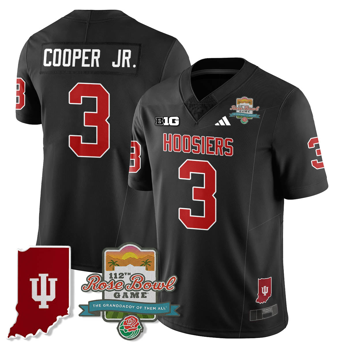 Indiana Hoosiers Vapor Limited Football Jersey - Rose Bowl 112th - All Stitched