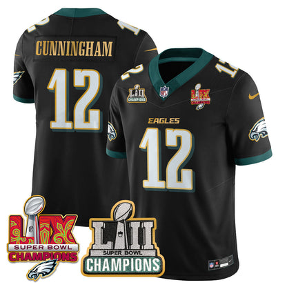 Philadelphia Eagles LII-LIX Super Bowl Champions Vapor Limited Gold Jersey - All Stitched