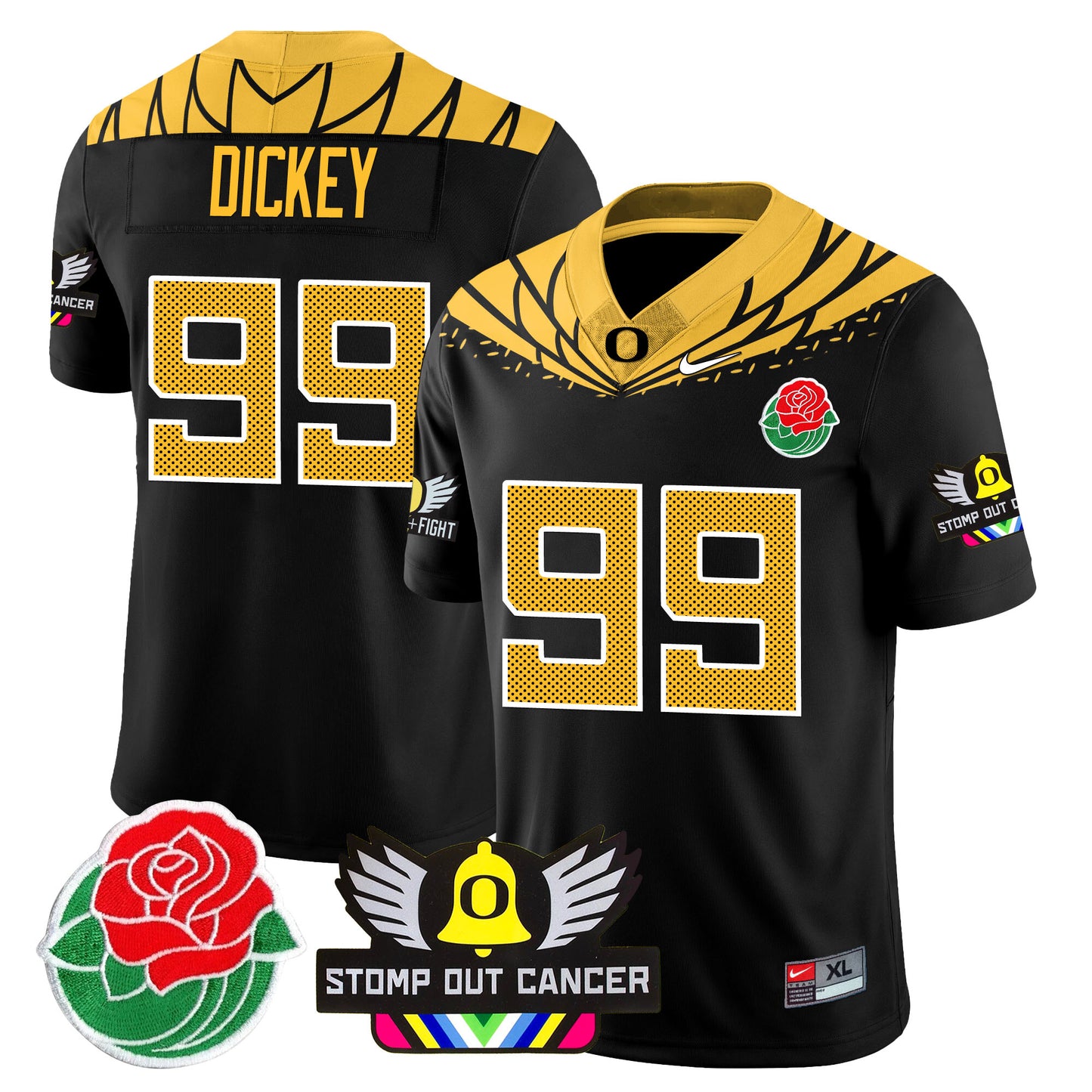 Oregon Alternate 2024 Rose Bowl Vapor Limited Jersey - All Stitched