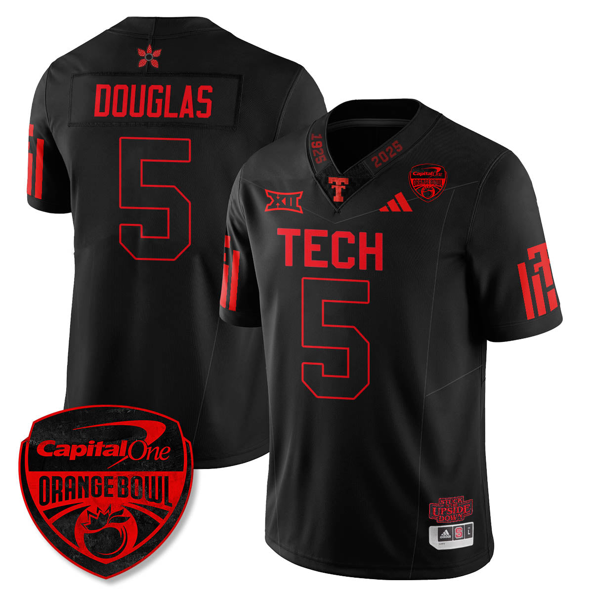 TTU Stranger Things Vapor Limited Football Jersey - Orange Bowl - All Stitched