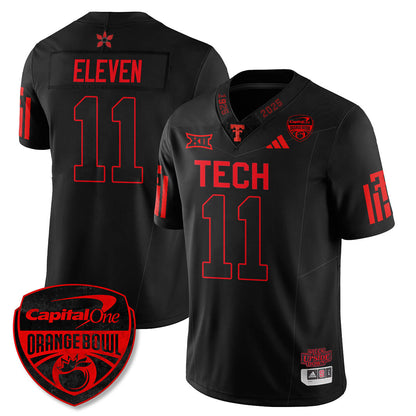 TTU Stranger Things Vapor Limited Football Jersey - Orange Bowl - All Stitched