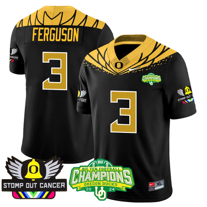 Oregon Alternate 2024 Big Ten Champions Jersey V3 - All Stitched