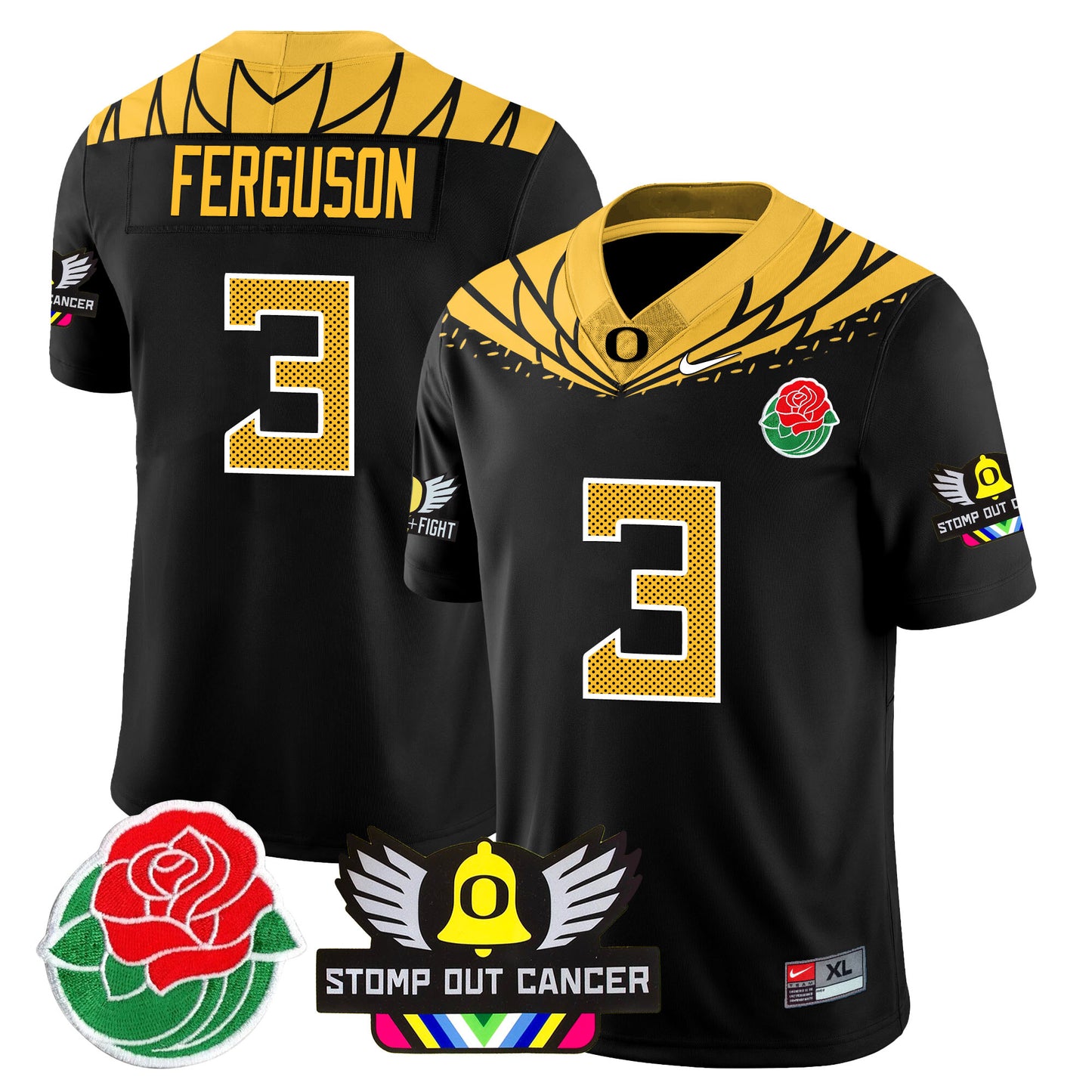 Oregon Alternate 2024 Rose Bowl Vapor Limited Jersey - All Stitched