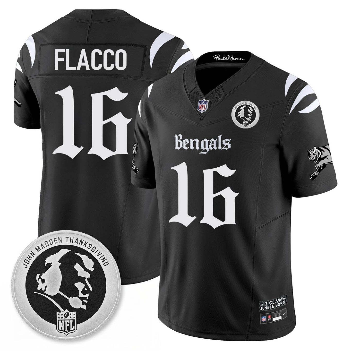 CIN Gothic Vapor Limited Jersey - John Madden Patch - All Stitched