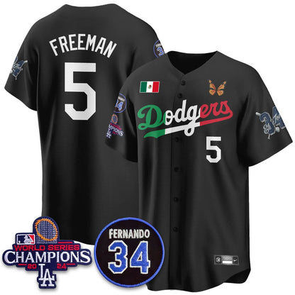 Los Angeles Dodgers Mexican "For 34" Jersey - All Stitched