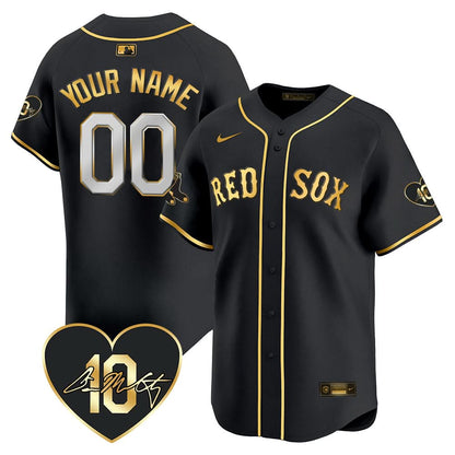 Red Sox Custom Jersey - Memorial Patch - All Stitched