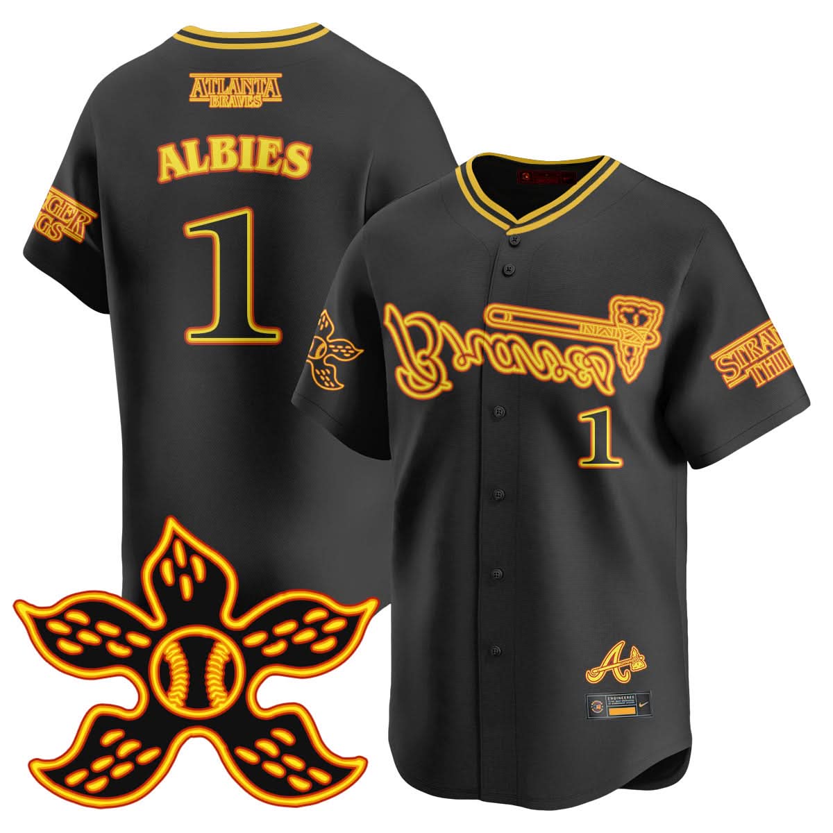 Atlanta Braves Stranger Things 2025 Limited Jersey - All Stitched