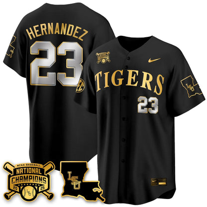 LSU Tigers 2025 College World Series Champions Limited Jersey - All Stitched
