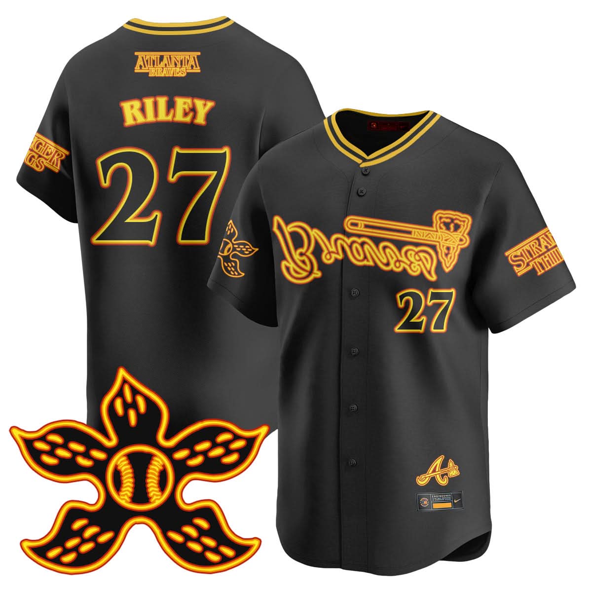 Atlanta Braves Stranger Things 2025 Limited Jersey - All Stitched