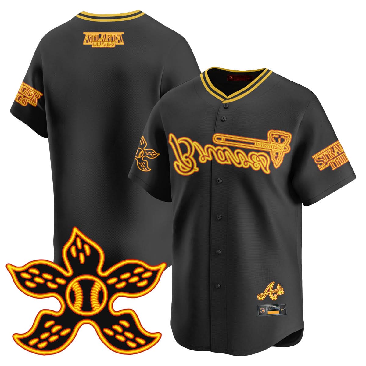 Atlanta Braves Stranger Things 2025 Limited Jersey - All Stitched