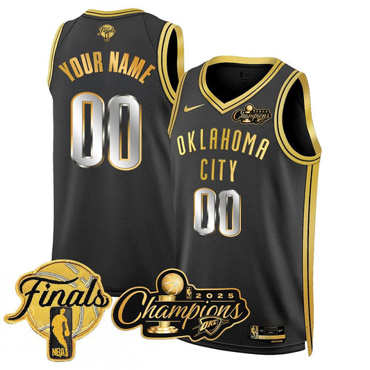 Oklahoma City Thunder 2025 NBA Champions Custom Jersey - All Stitched
