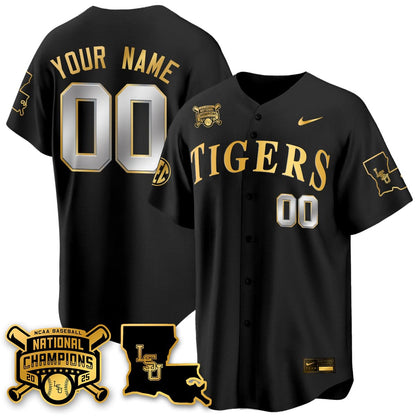 LSU Tigers 2025 World Series Champions Limited Custom Jersey - All Stitched
