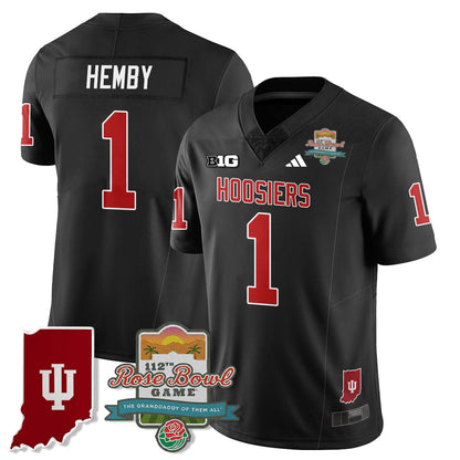 Indiana Hoosiers Vapor Limited Football Jersey - Rose Bowl 112th - All Stitched