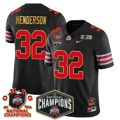 Ohio State Buckeyes 'Heritage Stripe' 2025 CFP Patch - National Champions Jersey N8 - All Stitched