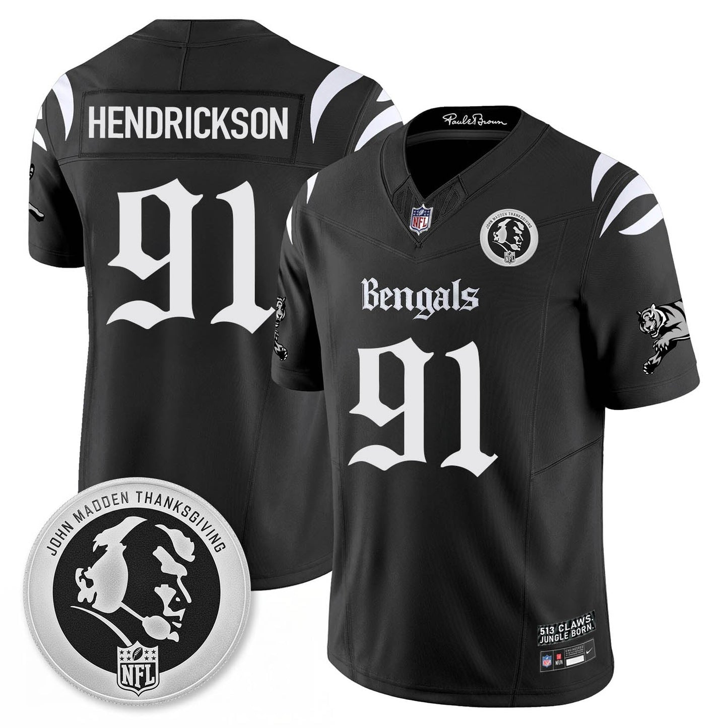 CIN Gothic Vapor Limited Jersey - John Madden Patch - All Stitched