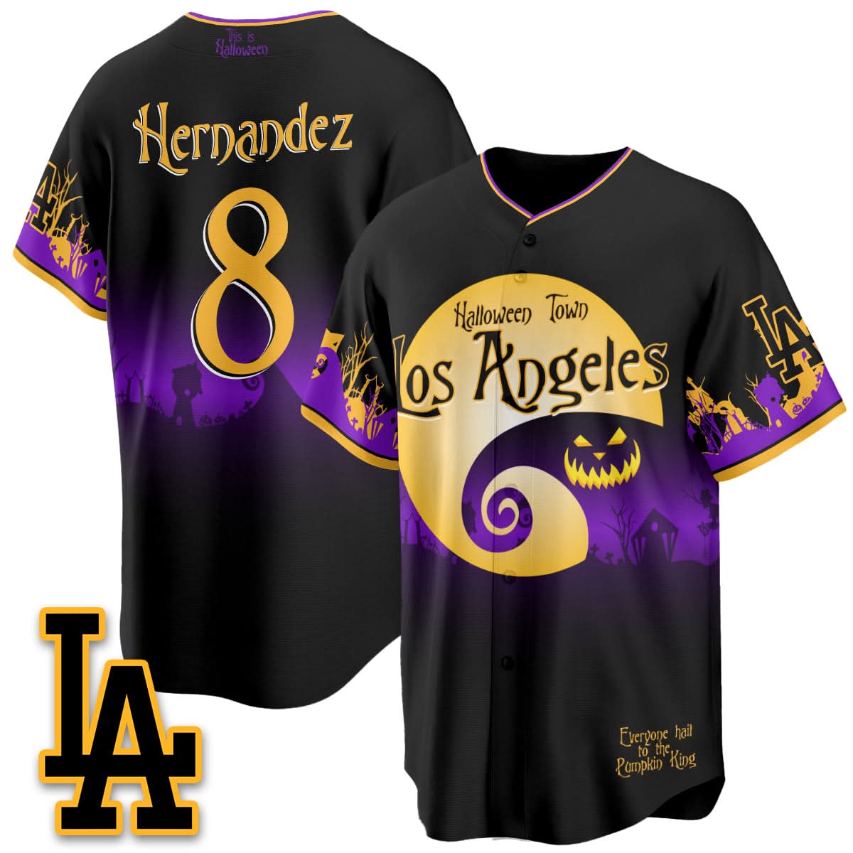 Los Angeles Dodgers "Halloween Town" Limited Jersey - Stitched