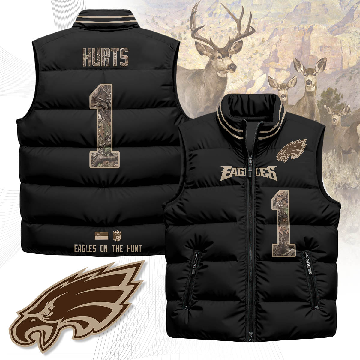 Philadelphia Eagles Hunting Unisex Puffer Vest