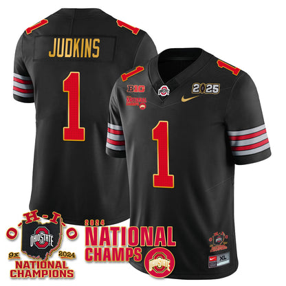 Ohio State Buckeyes 'Heritage Stripe' 2025 CFP Patch - National Champions Jersey N6 - All Stitched