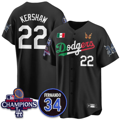 Los Angeles Dodgers Mexican "For 34" Jersey - All Stitched