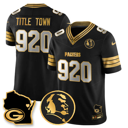 GB 4-Time Champions Vapor Limited Jersey - John Madden Patch - All Stitched