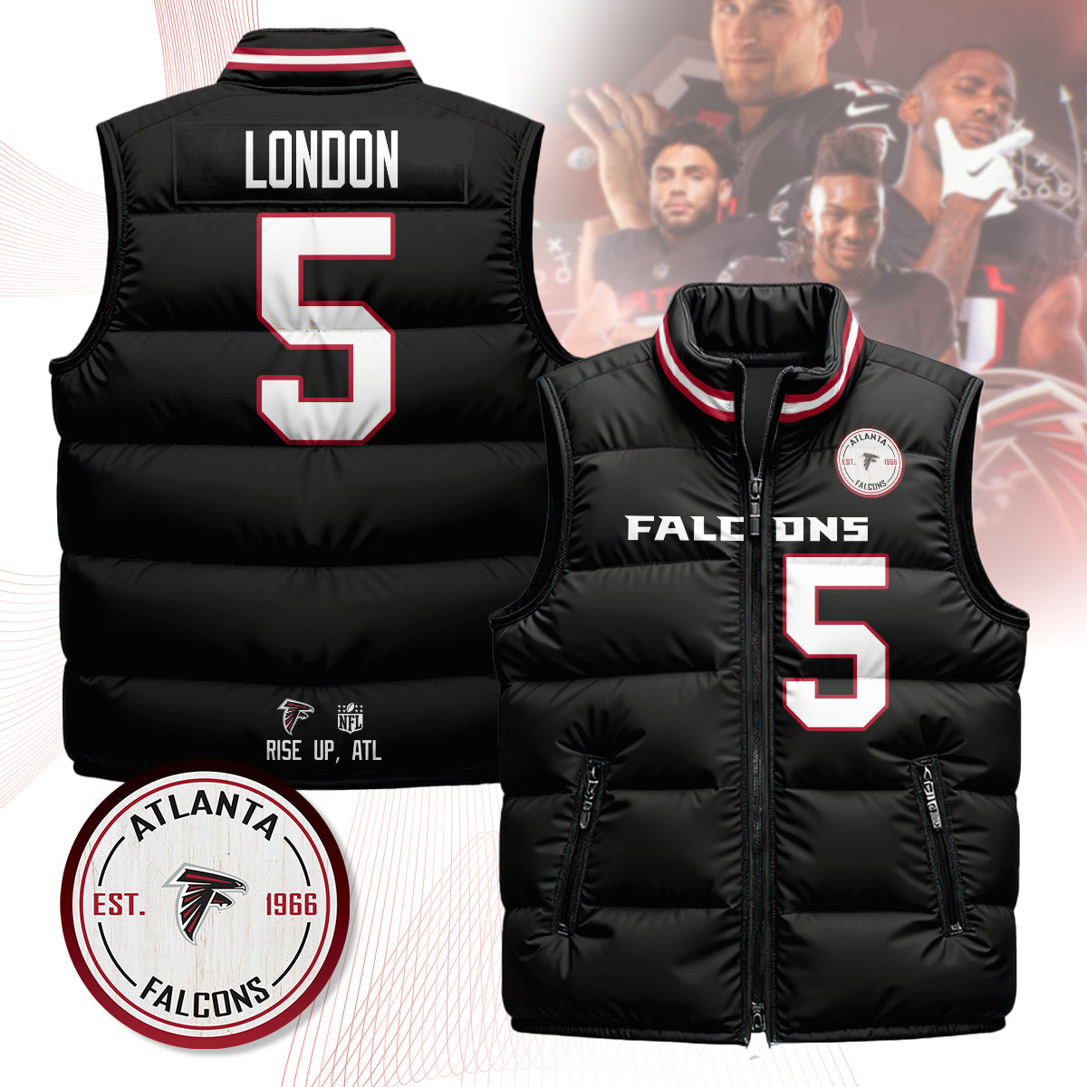 Atlanta Falcons Unisex Puffer Vest