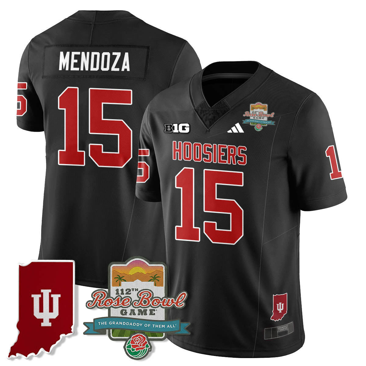Indiana Hoosiers Vapor Limited Football Jersey - Rose Bowl 112th - All Stitched
