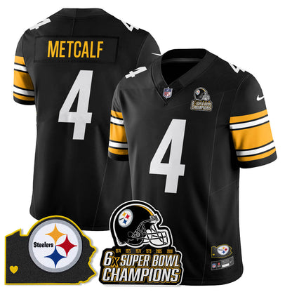 PIT 6-Time Champions Patch Vapor Limited Jersey - All Stitched