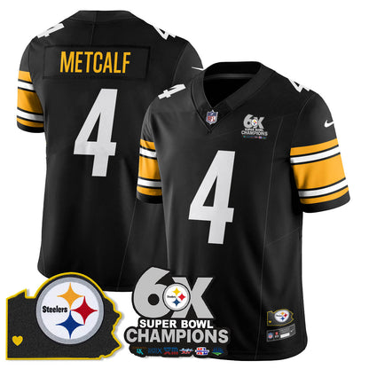 PIT 6-Time Champions Patch Vapor Limited Jersey - All Stitched