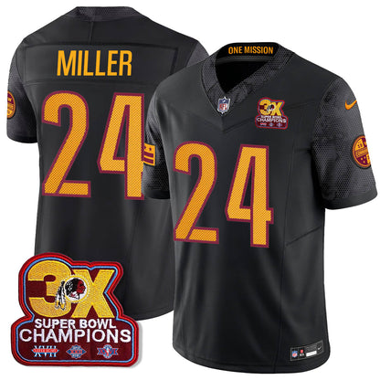 WAS 3-Time Champions Patch Vapor Limited Jersey - All Stitched